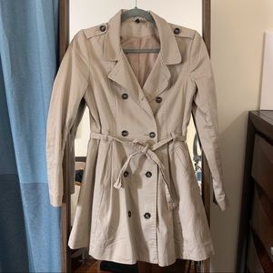 Divided Tab Trench Coat